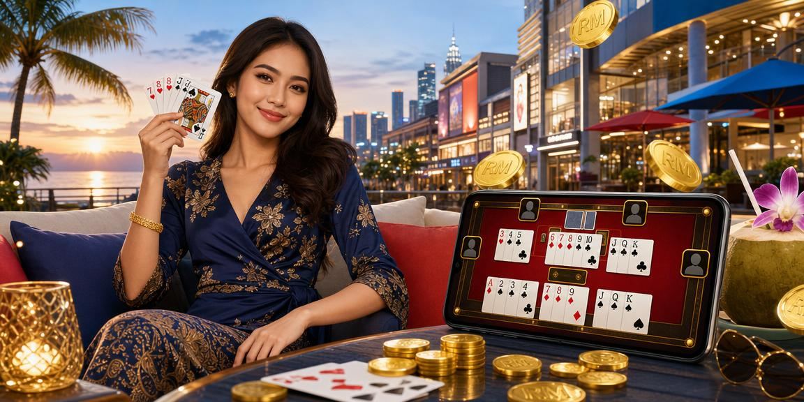 Permainan Rummy popular bergaya Melayu di Johor Bahru pada peranti mudah alih