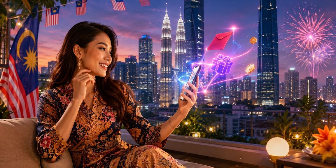 Bonus sampul merah dengan motif batik di Kuala Lumpur