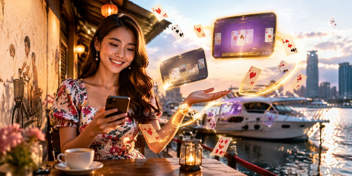 Permainan Rummy bergaya Melayu di Penang dengan peniaga langsung